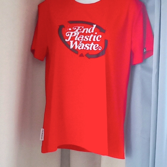 ADIDAS women's short sleeve academy Primblue recycled ocean plastic t-shirt sz M - Picture 1 of 6